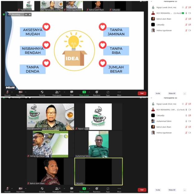 Read more about the article Virtual Meeting INSANI Dengan ABDSI Untuk Kerjasama Pendamping Permodalan Jariyah Fund UMKM